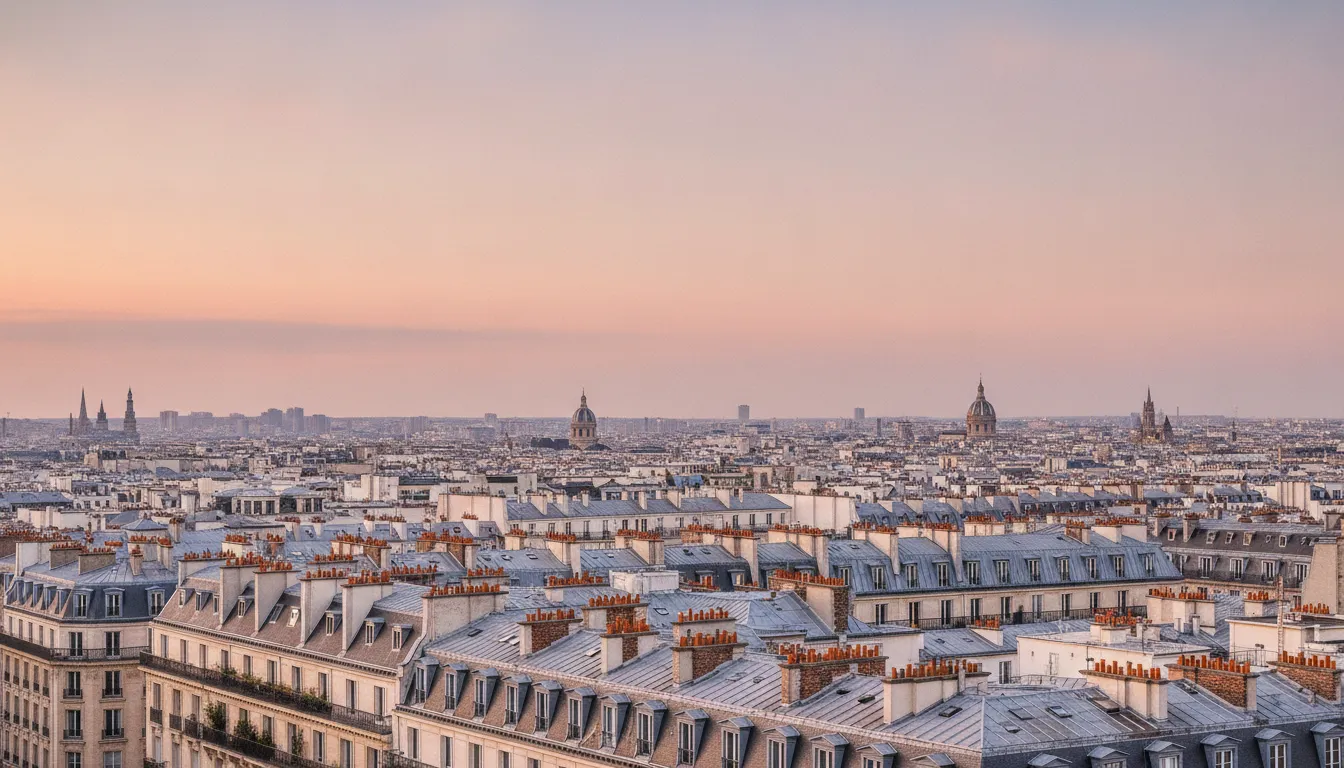 Les toits de Paris (75), zone d'intervention du chauffagiste PCI