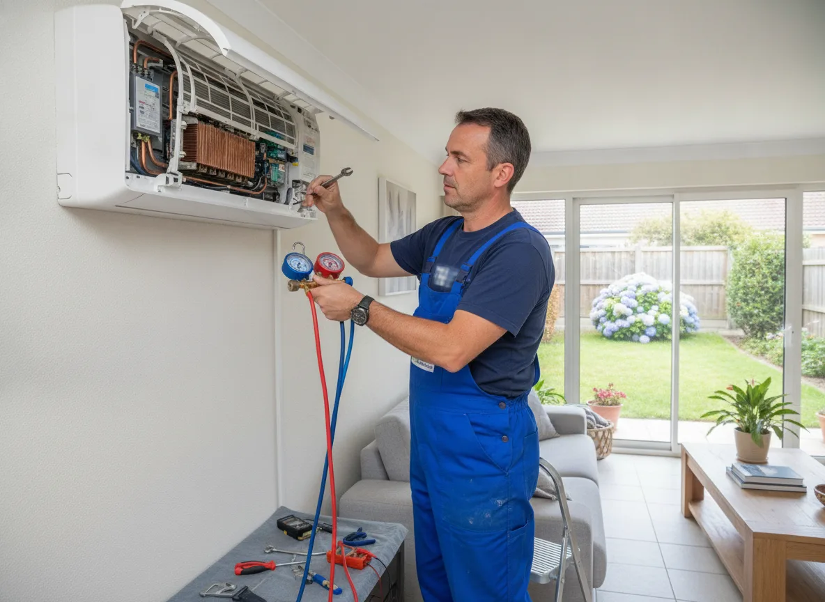 Installation de climatisation réversible et de pompe à chaleur